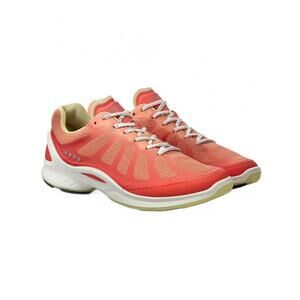 NEW ECCO women's biom fjuel sneaker in coral blush/coral/popcorn